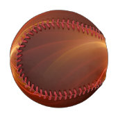 神秘的な抽象芸術フラクタルアートモダンの暖かい色 野球ボール (正面左)