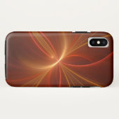 神秘的な抽象芸術フラクタルアートモダンの暖かい色 Case-Mate iPhoneケース (裏面(横))