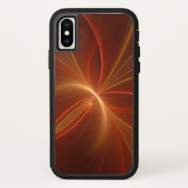 神秘的な抽象芸術フラクタルアートモダンの暖かい色 iPhone 13ケース