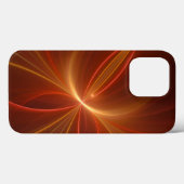 神秘的な抽象芸術フラクタルアートモダンの暖かい色 Case-Mate iPhoneケース (裏面 (横))