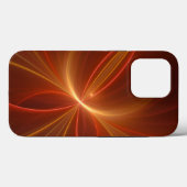 神秘的な抽象芸術フラクタルアートモダンの暖かい色 Case-Mate iPhoneケース (裏面 (横))