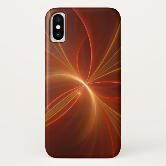 神秘的な抽象芸術フラクタルアートモダンの暖かい色 Case-Mate iPhoneケース (裏面)