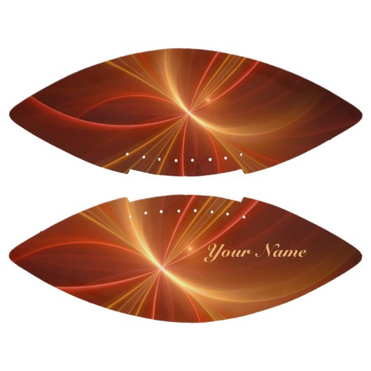 神秘的な抽象芸術モダンフラクタル暖かい色の名前 アメリカンフットボール (パネル)