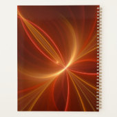 神秘的な抽象芸術モダンフラクタル暖かい色の名前 プランナー手帳 (裏面)