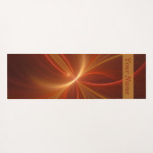 神秘的な抽象芸術モダンフラクタル暖かい色の名前 ヨガマット (裏面(横))