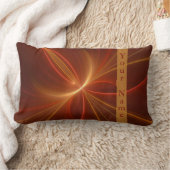 神秘的な抽象芸術モダンフラクタル暖かい色の名前 ランバークッション (ブランケット)