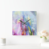 神秘的な抽象芸術 スクエア壁時計 (ホーム)