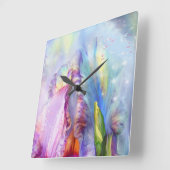 神秘的な抽象芸術 スクエア壁時計 (傾斜)