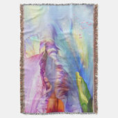 神秘的な抽象芸術 スローブランケット (正面縦)