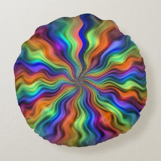 神秘的な振動円形の装飾用クッション ラウンドクッション (裏面)