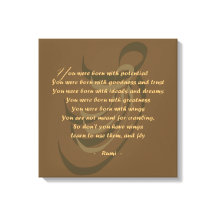 神秘的な文字Rumi Wisdom