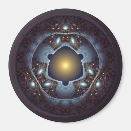 神秘的な明るいパターン マグネット (正面)