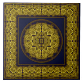 神秘的な明るいフラクタルオーナメント タイル