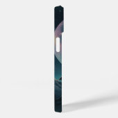 神秘的な星雲の月と銀河オオカミのシルエット Case-Mate iPhoneケース (裏面 / 右)