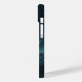 神秘的な星雲の月と銀河オオカミのシルエット Case-Mate iPhoneケース (裏面 / 左)