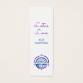 神秘的な月つるラベルサイズ衣服表示カード (正面)