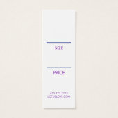 神秘的な月つるラベルサイズ衣服表示カード (裏面)