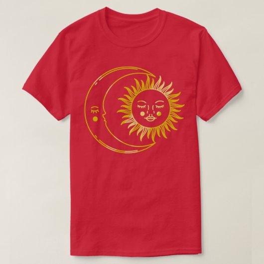 神秘的な月と日 Tシャツ (デザイン正面)