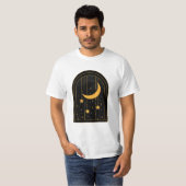 神秘的な月と星の窓Tシャツ Tシャツ (正面フル)