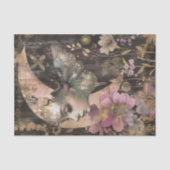 神秘的な月と蛾のデコページティッシュペーパー 薄葉紙 (正面)