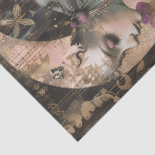 神秘的な月と蛾のデコページティッシュペーパー 薄葉紙 (詳細)