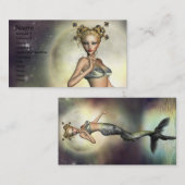 神秘的な月の人魚の名刺 名刺 (正面/裏面)