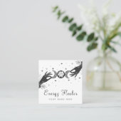 神秘的な月の手の密教癒のエネルギー スクエア名刺 (スタンド正面)