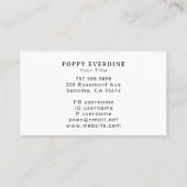 神秘的な月の星の星占いヨガ 名刺 (裏面)