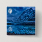 神秘的な月の真夜中 缶バッジ (正面)