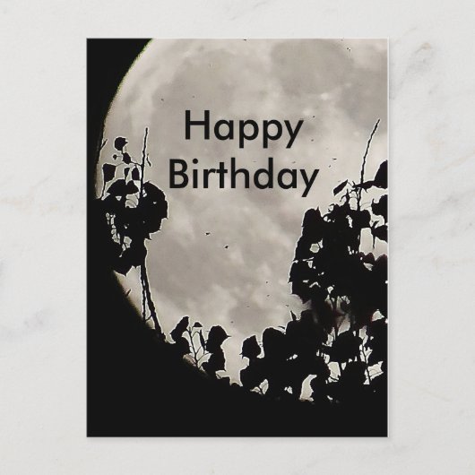 神秘的な月の誕生日 ポストカード (正面)