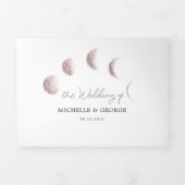 神秘的な月の赤面結婚ズ 三つ折り招待状 (カバー)