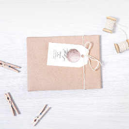 神秘的な月の赤面結婚ピンクの感謝 ギフトタグ