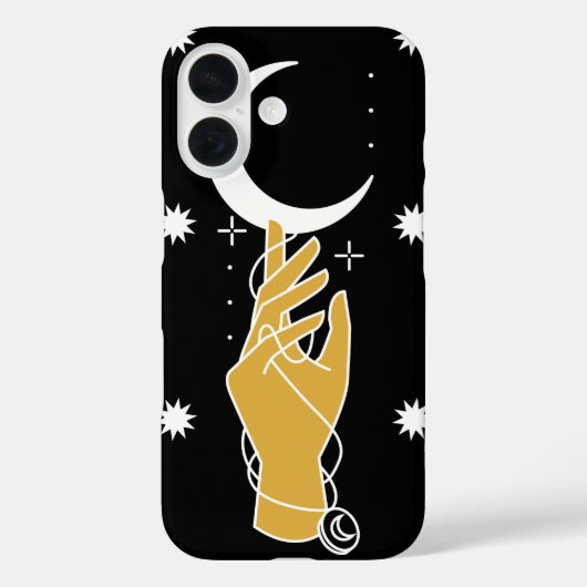 神秘的な月のTouch – 天の手と三日月 Case-Mate iPhoneケース (裏面)