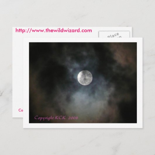 神秘的な月はがき ポストカード (正面/裏面)