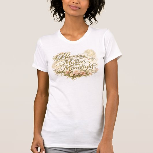 神秘的な月光の下で花開く Tシャツ (正面)