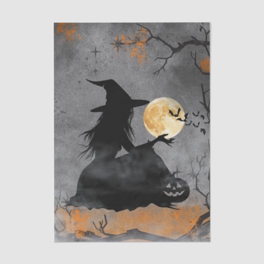 神秘的な月夜の魔女 薄葉紙 (正面)