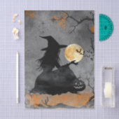 神秘的な月夜の魔女 薄葉紙 (クラフト)