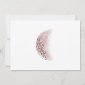 神秘的な月相赤面ピンク結婚ス 招待状 (裏面)