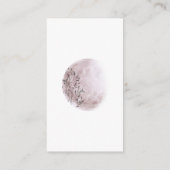 神秘的な月相赤面ベビーシャワーアドバイスカード エンクロージャーカード (裏面)