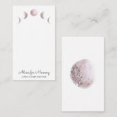 神秘的な月相赤面ベビーシャワーアドバイスカード エンクロージャーカード (正面/裏面)