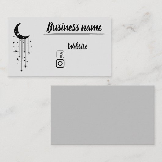 神秘的な月 名刺 (正面/裏面)