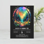 神秘的な木材を魅了した誕生日 招待状 (スタンド正面)