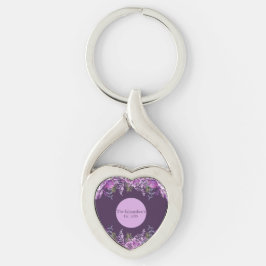 神秘的な果樹園：紫色の植物性至福キーチェーン キーホルダー