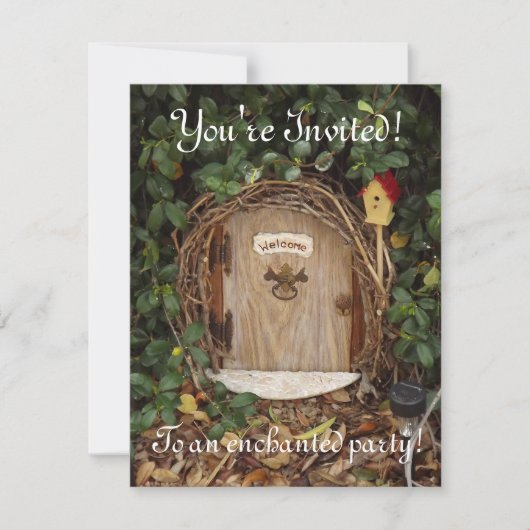 神秘的な格言の庭のドアのパーティーの招待 招待状 (正面)