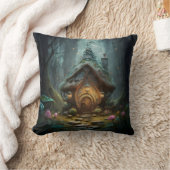 「神秘的な格言コテージお洒落：マッシュルームヘブン クッション (ブランケット)