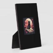 神秘的な桜ナイト_満月の黒猫 フォトプラーク (側面)