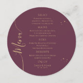 神秘的な梅金ゴールドサンムーンスターズ宇宙結婚ズ メニュー (正面)