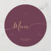 神秘的な梅金ゴールドサンムーンスターズ宇宙結婚ズ メニュー (裏面)