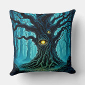神秘的な森のアイツリーアート クッション (裏面)