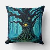 神秘的な森のアイツリーアート クッション (正面)